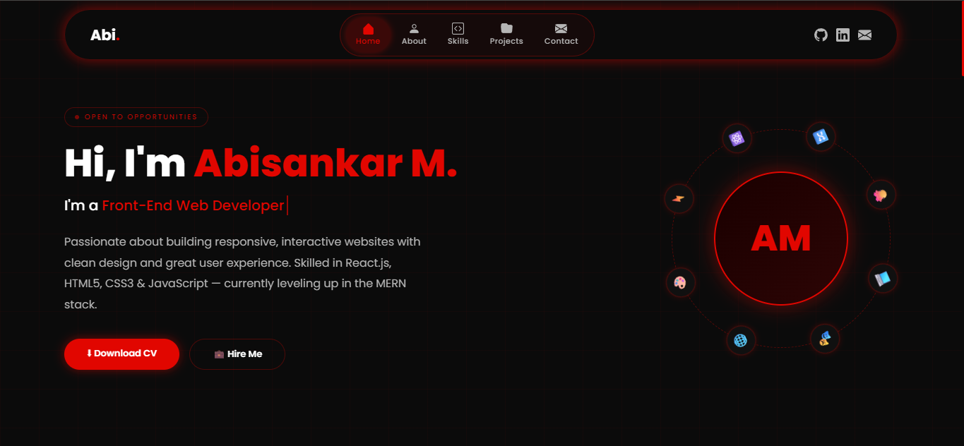 Sample Portfolio screenshot